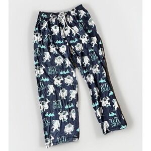 Lazy‎ One PJ Pants Men's Size L Yeti Print "Yeti for Bed" Cotton Pajama Lounge